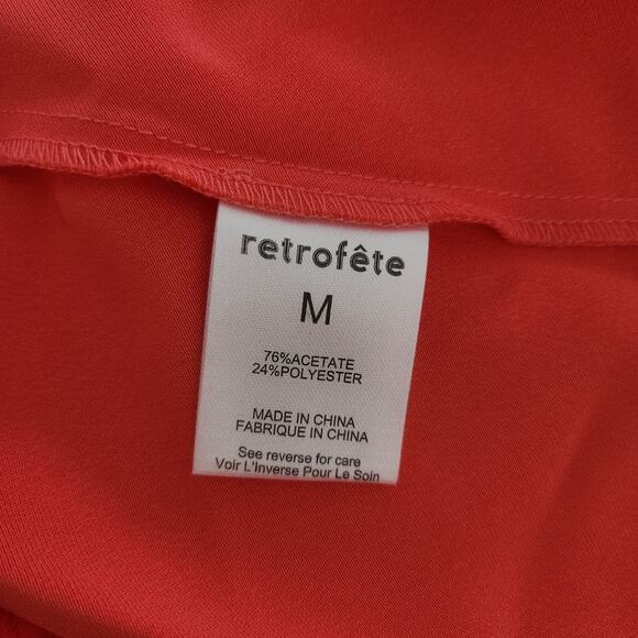 Retrofete Sabrina Dress Coral Size Medium Halter Open Back NWT Maxi Sleeveless - Picture 13 of 14